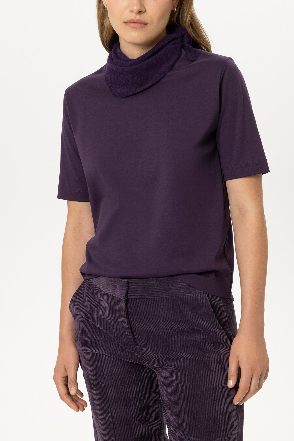 Bandana aus Kaschmir-Mix - plum - Standard