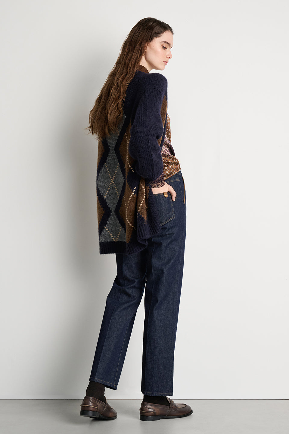 Alpaka-Mix-Cardigan mit Muster - multi - Standard | Lookbook 3