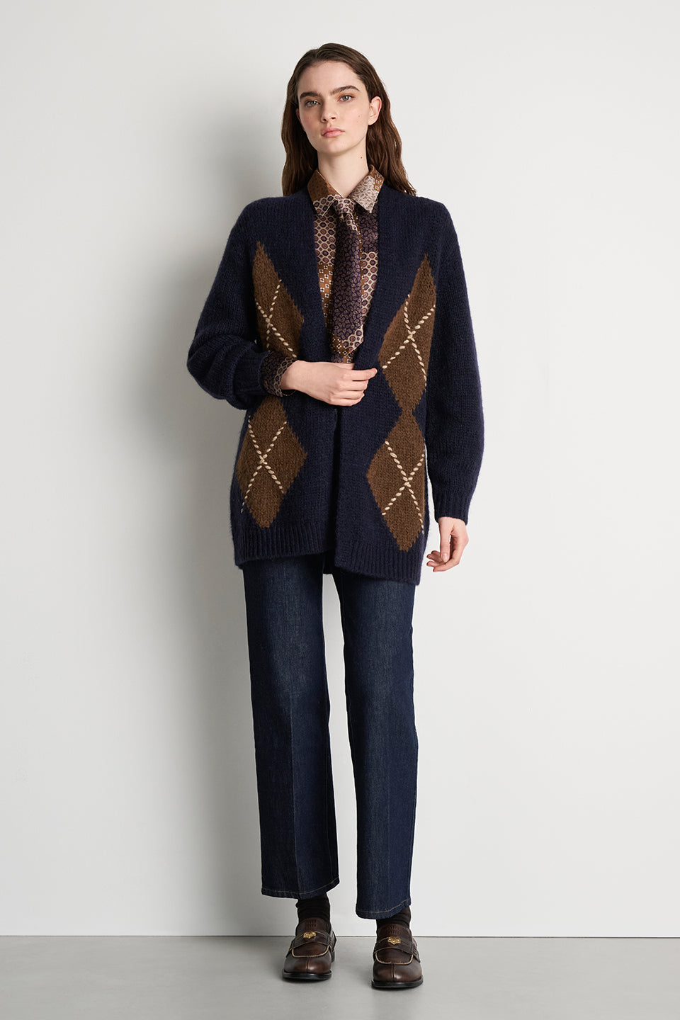 Alpaka-Mix-Cardigan mit Muster - multi - Standard | Lookbook 4