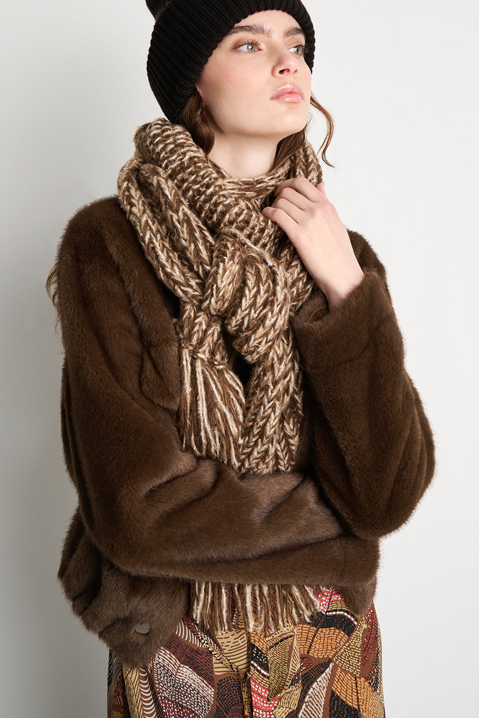 Jacke in Nerz-Optik - caramel - Standard | Lookbook 4